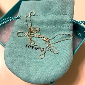 NEW in Box Tiffany & Co. SS Small Beaded Necklace - 18 Inch